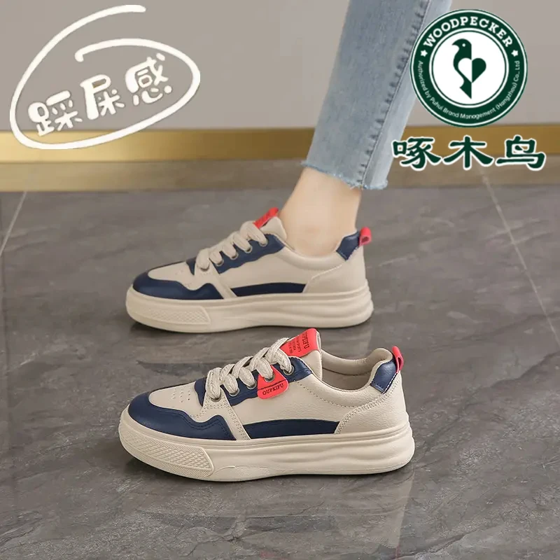 Woodpecker brand broken-size popular sports shoes for women's autumn and winter 2024 new pregnant women's flat-soled lightweight running shoes