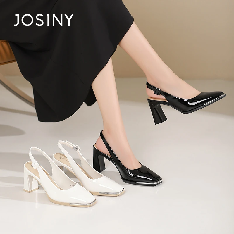Zhuoshini patent leather light luxury high heels for women 2025 summer new style airless commuting for a long time without tiring foot temperament shoes