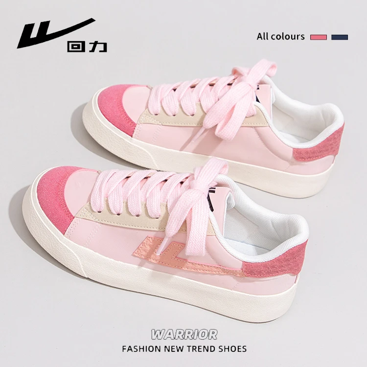 Huili pink canvas shoes for women in 2025 summer new product breathable original design versatile thick sole casual cloth shoes