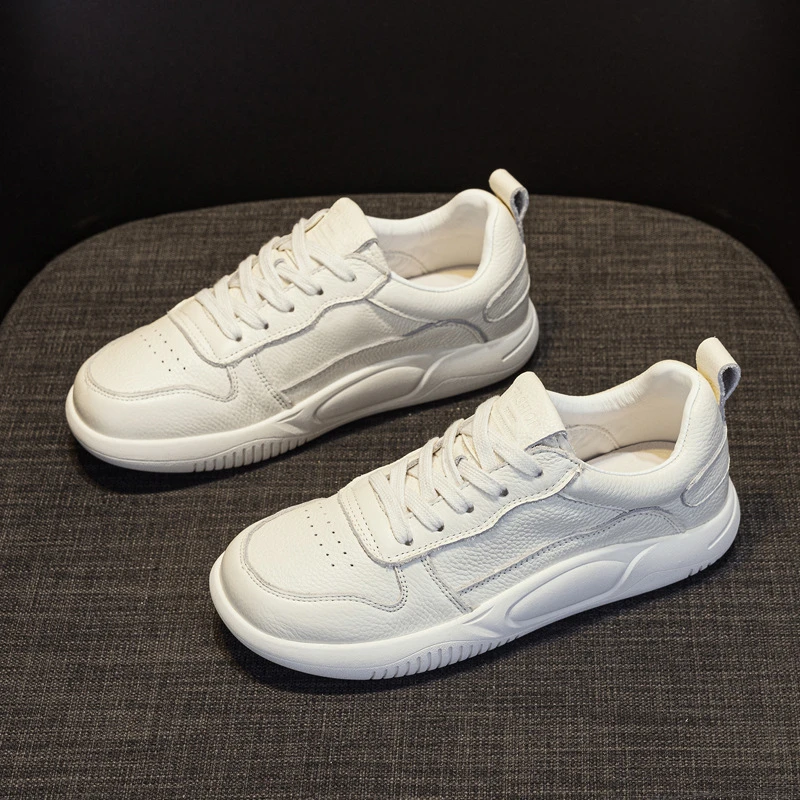 2025 spring new loafers flat sole retro versatile soft sole casual single shoes juvenile leather sports white shoes