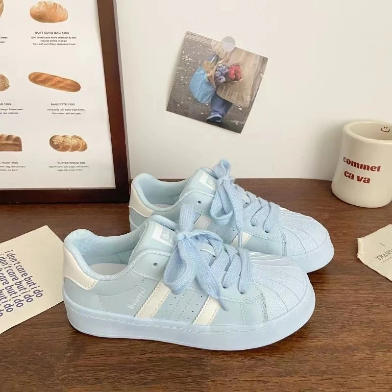 Campus style blue versatile niche shoes children's shoes for women 2025 autumn new shell toe children's summer shoes