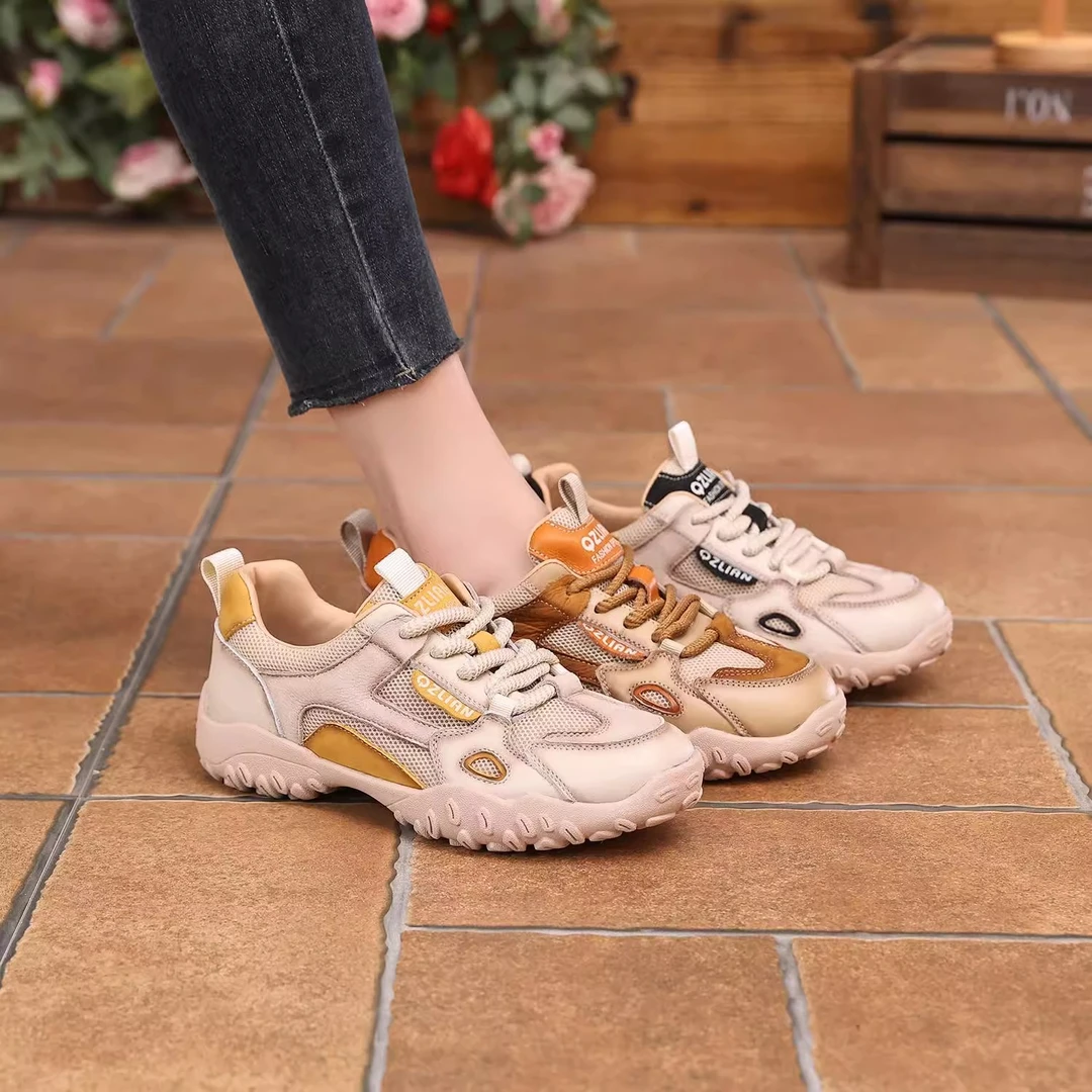 Old Tan's handmade women's shoes Qianzhilian G Ou Ruofeng heightened 4CM casual shoes summer new style breathable soft sole women's shoes