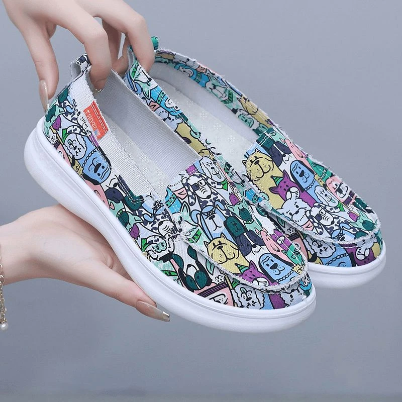 Reliable suitable for autumn and summer new style old Beijing cloth shoes for women soft sole casual anti-slip canvas shoes breathable