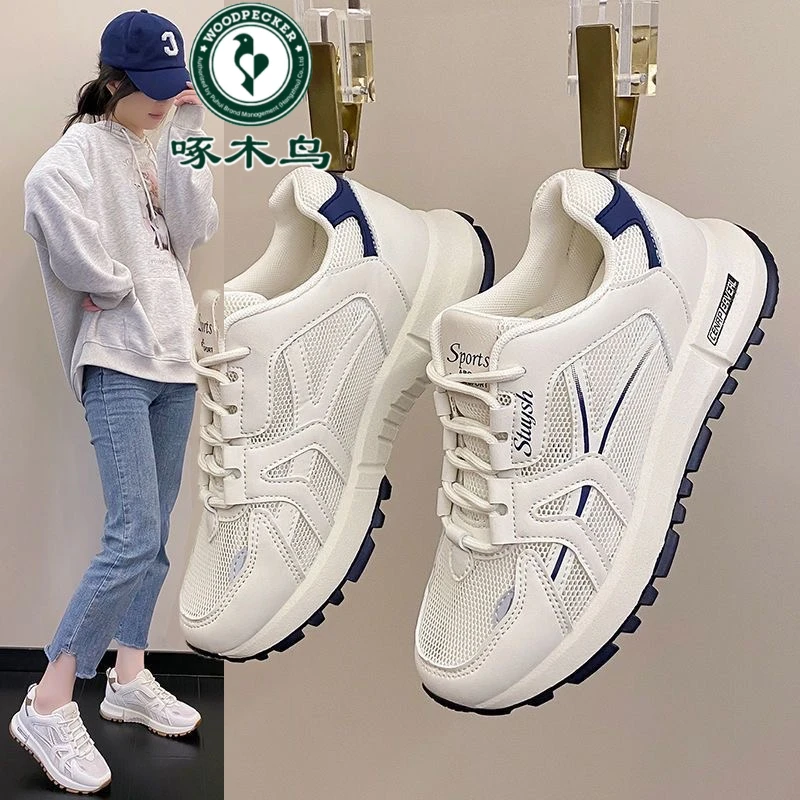 Woodpecker 2025 summer ultra-light running shoes fashionable casual shoes women's shoes thin mesh anti-odor sneakers shoes