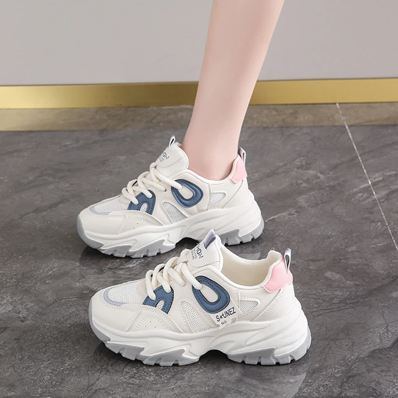 Daphne is suitable for 2025 popular shoes, sports shoes, women's summer breathable white shoes, mesh shoes, versatile casual students