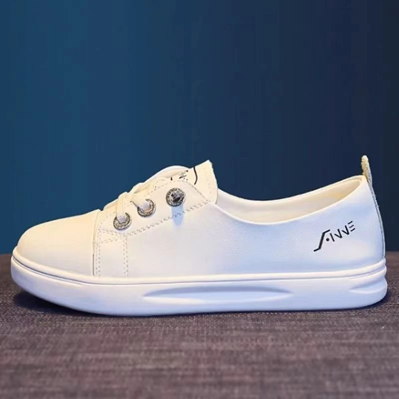 Soft leather, soft sole, soft face, small white shoes, internet celebrity breathable, comfortable and versatile casual flat sole, shallow mouth shoes, good girl