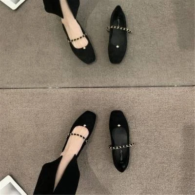 Gentle shallow mouth flat shoes with skirt Mary Jane shoes 2025 new French small fragrance single shoes women's shoes loafers