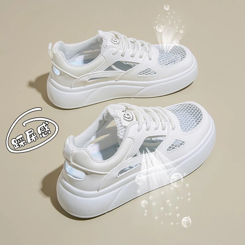 Anta suitable for mesh hollow white shoes for women 2025 new summer Baotou sports sandals versatile single net casual