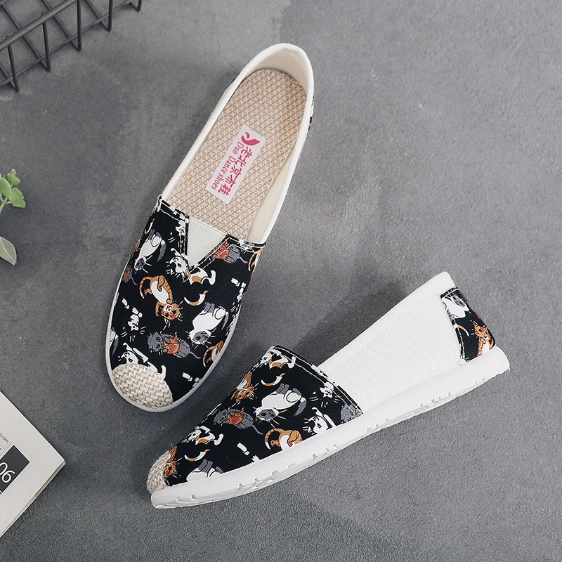 Spring is not stinky old Beijing cloth shoes for women in spring, flat-soled student casual single shoes breathable canvas shoes