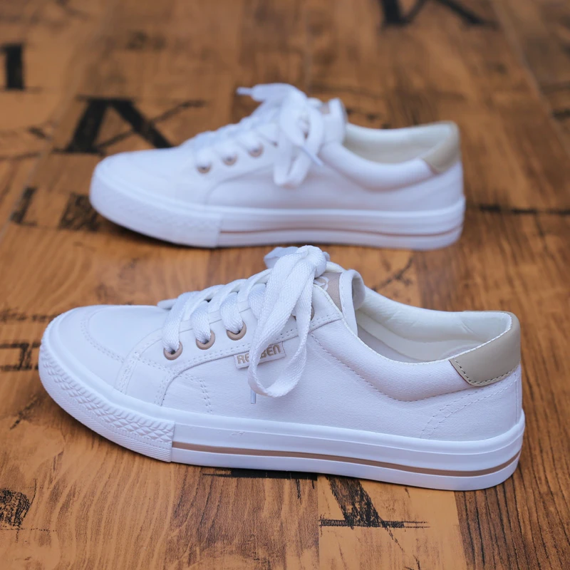 Canvas shoes for women ulzzang versatile 2025 spring new black board shoes ins trendy casual white shoes