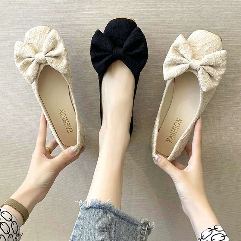 Chi Xing Doudou new summer flat-sole anti-slip gentle women's shoes pregnant women sport temperament Doudou soft-sole single shoes