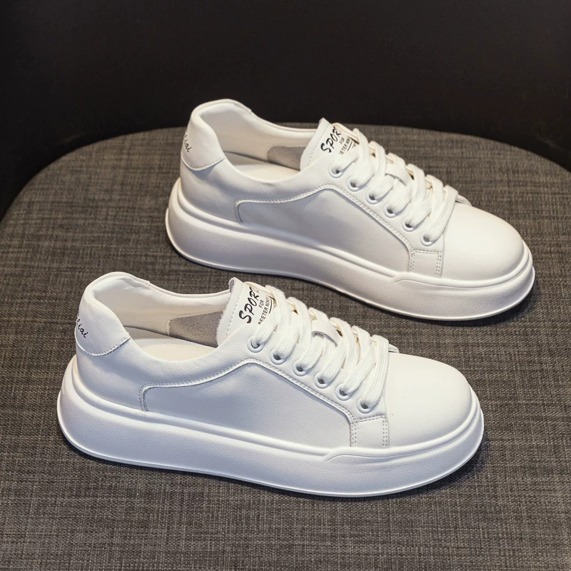 Wanda cabinet removal top layer cowhide thick sole small white shoes for women 2025 lightweight and breathable women's shoes white sports and casual board shoes